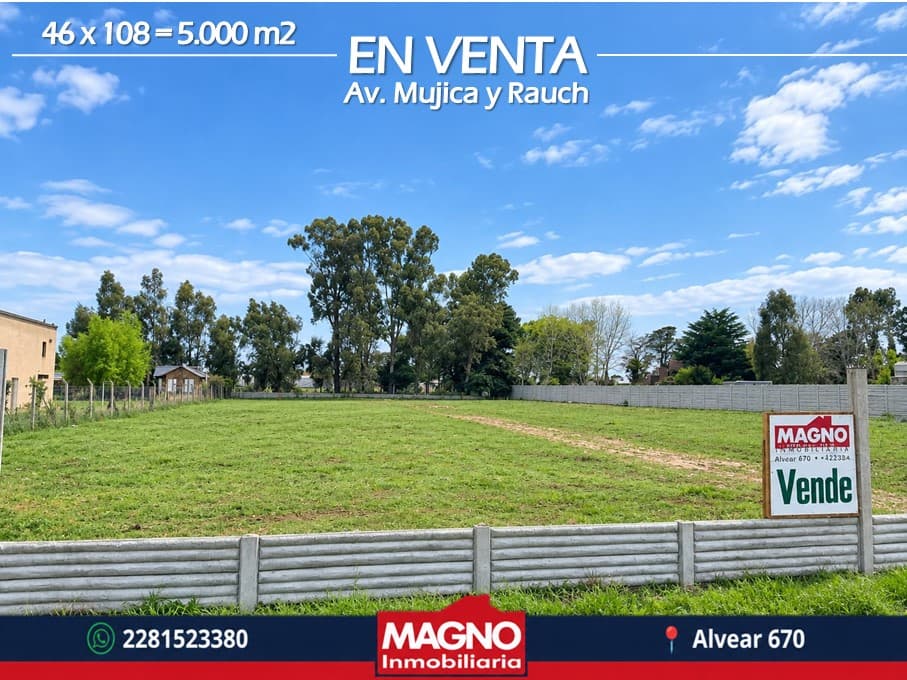 Gran Lote en Venta sobre Av. Mujica