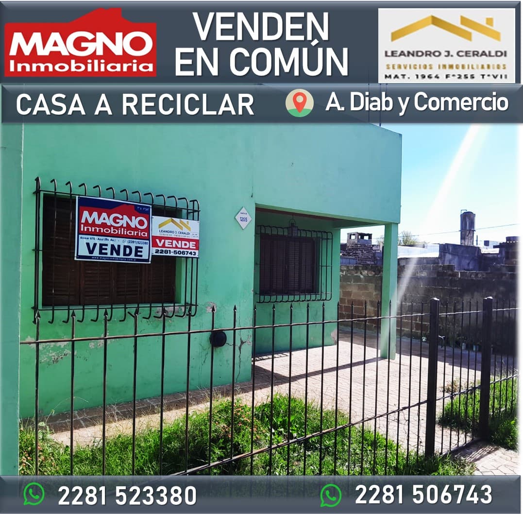 Casa a reciclar en Amado Diab y Comercio